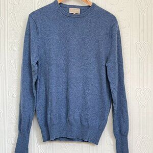 Eric Bompard light weight 100% cashmere crew neck sweater size L